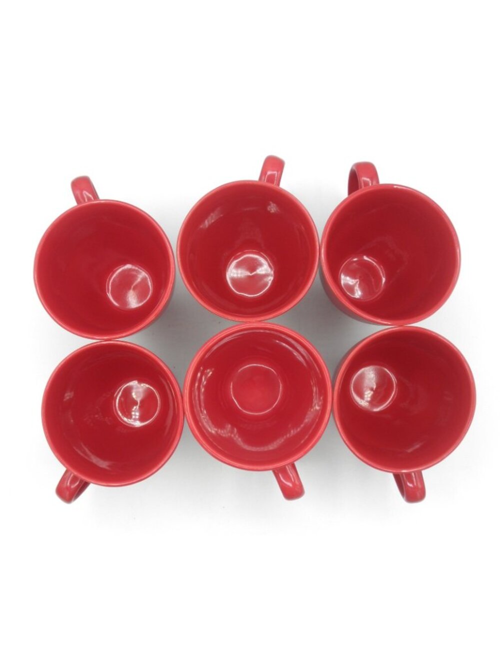 BIA Cordon Bleu Red Embossed Beehive Bands Art Deco Style Mug Set of 6 - Picture 5 of 9